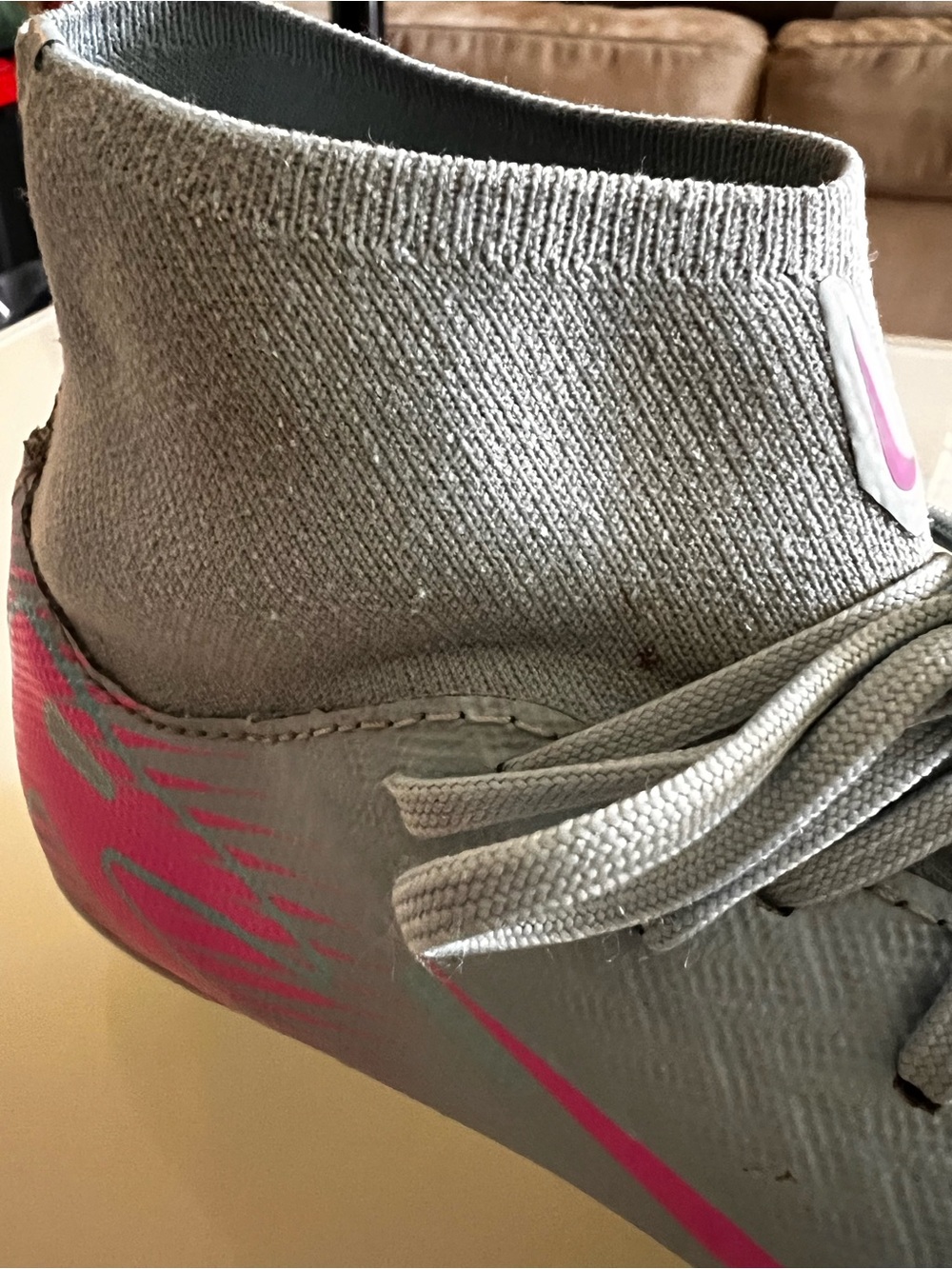NIKE Zoom Mercurial Superfly 10 Academy AG Soccer Cleats Blue Pink - Picture 10 of 15